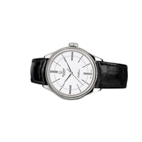 Cellini Time White Gold / White / Alligator Black