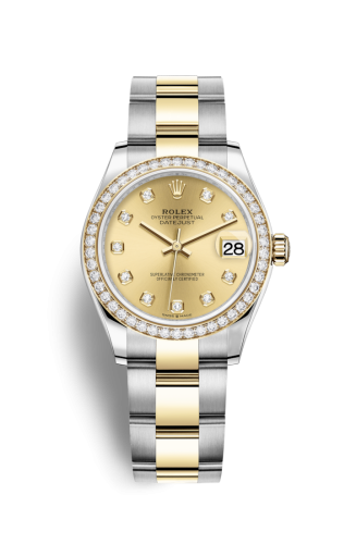 Datejust 31 Stainless Steel / Yellow Gold / Diamond / Champagne - Diamond / Oyster