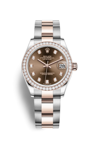 Datejust 31 Stainless Steel/ Rose Gold / Diamond / Chocolate - Diamond / Oyster