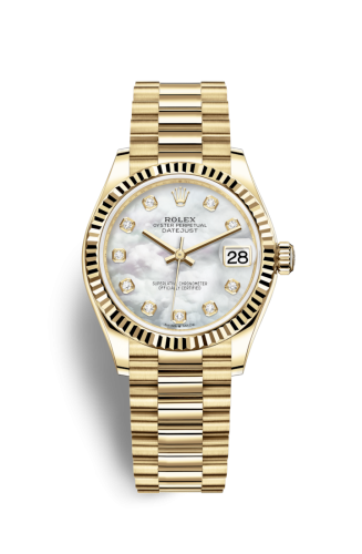 Datejust 31 Yellow Gold / Fluted / MOP / President