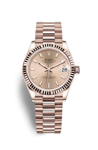 Datejust 31 Rose Gold / Fluted / Rose / President