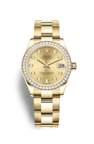 Datejust 31 Yellow Gold / Diamond / Champagne - Diamond / Oyster