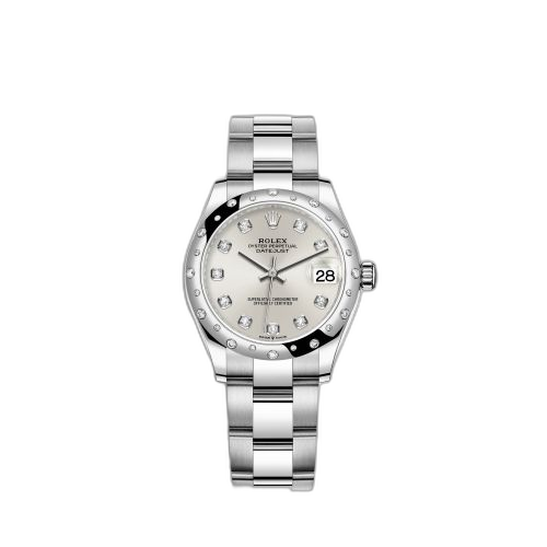 Datejust 31 Stainless Steel Domed Diamond / Oyster / Silver - Diamond