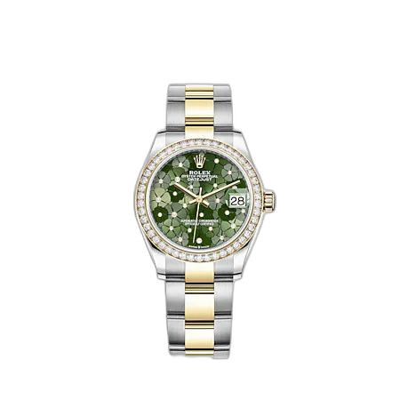 Datejust 31 Stainless Steel - Yellow Gold / Diamond/ Olive - Floral / Oyster
