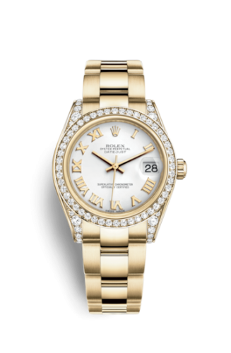 Datejust 31 Yellow Gold Diamond / Oyster / White Roman