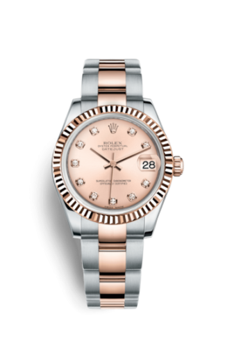 Datejust 31 Rolesor Everose Fluted / Oyster / Pink Diamond