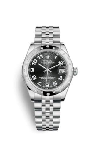 Datejust 31 Stainless Steel Domed Diamond / Jubilee / Black - Arabic