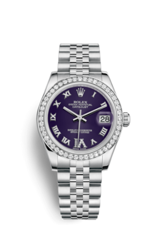 Datejust 31 Stainless Steel Diamond / Jubilee / Purple - Roman