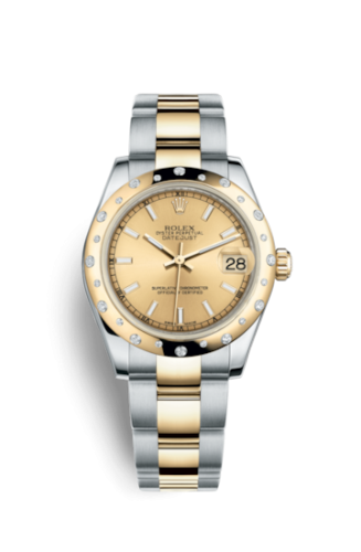 Datejust 31 Rolesor Yellow Domed Diamond / Oyster / Champagne