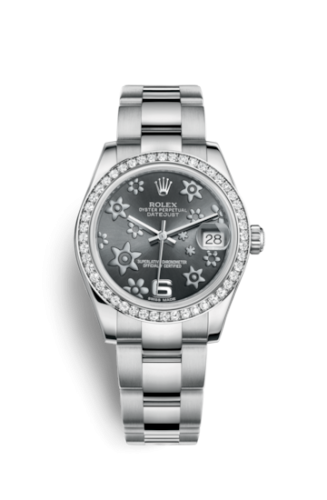 Datejust 31 Stainless Steel Diamond / Oyster / Dark Rhodium Floral