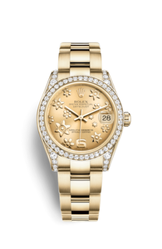 Datejust 31 Yellow Gold Diamond / President / Champagne Floral