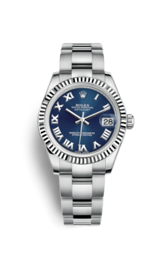 Datejust 31 Stainless Steel Fluted / Oyster / Blue - Roman