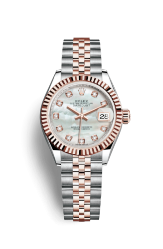 Lady-Datejust 28 Rolesor Rose Fluted / Jubilee / MOP