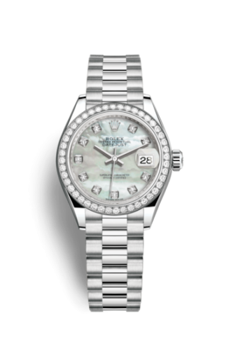 Lady-Datejust 28 Platinum Diamond / President / MOP