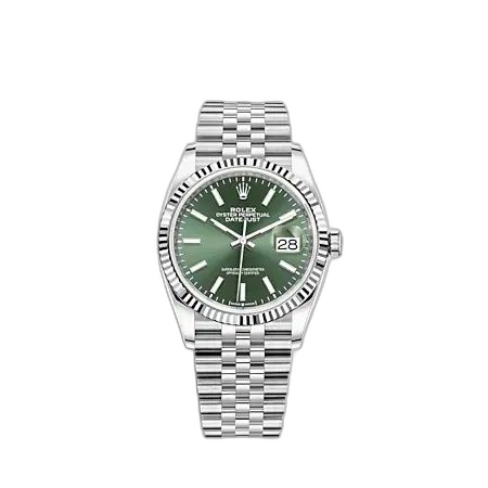 Datejust 36 Stainless Steel / Fluted / Green / Jubilee