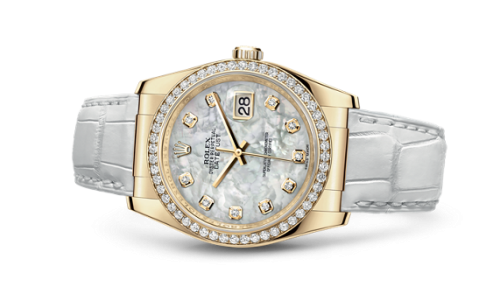 Datejust 36 Yellow Gold Diamond Strap Mother of Peaerl