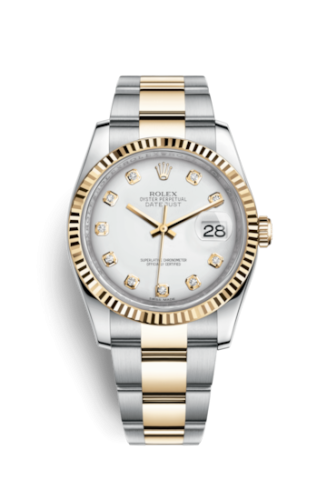 Datejust 36 Rolesor Yellow Fluted / Oyster / White Diamond