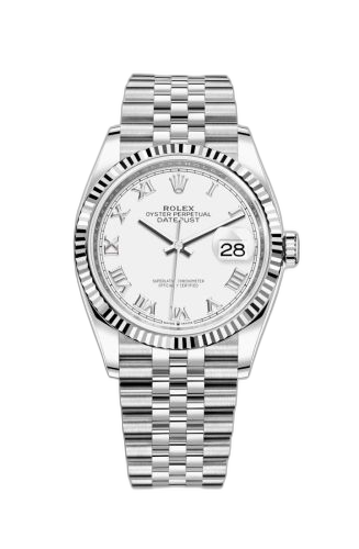 Datejust 36 Stainless Steel / Fluted / White Roman / Jubilee