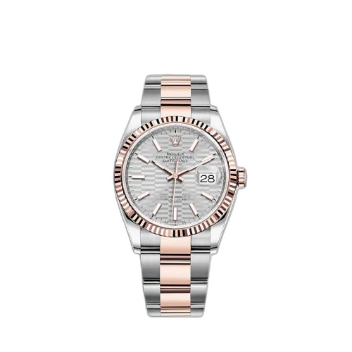 Datejust 36 Stainless Steel / Everose / Fluted / Silver - Fluted / Oyster