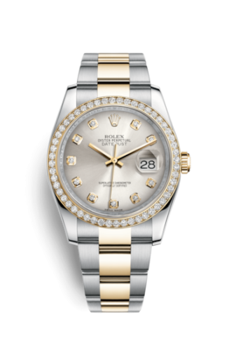 Datejust 36 Rolesor Yellow Diamond / Oyster / Silver Diamond
