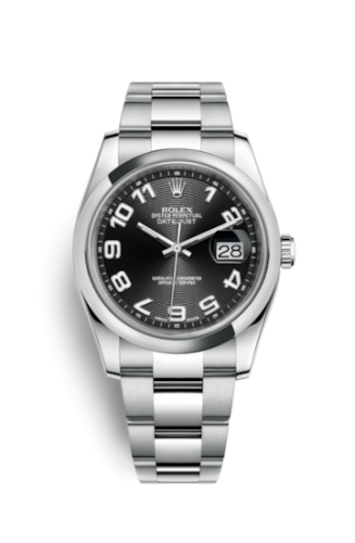 Datejust 36 Stainless Steel Domed / Oyster / Black Arabic
