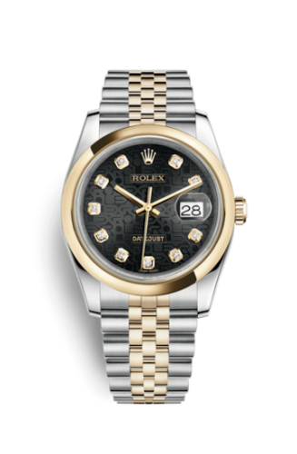 Datejust 36 Rolesor Yellow Domed / Jubilee / Black Computer