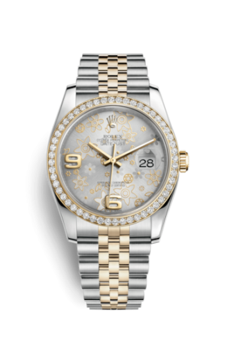 Datejust 36 Rolesor Yellow Diamond / Jubilee / Silver Floral