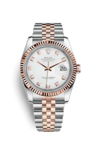 Datejust 36 Rolesor Everose Fluted / Jubilee / White Diamonds