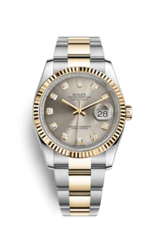Datejust 36 Rolesor Yellow Fluted / Oyster / Steel Diamonds