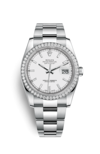 Datejust 36 Stainless Steel Diamond / Oyster / White
