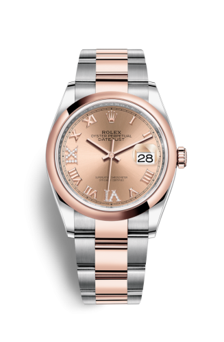 Datejust 36 Stainless Steel / Everose / Smooth / Rose Roman Diamond / Oyster