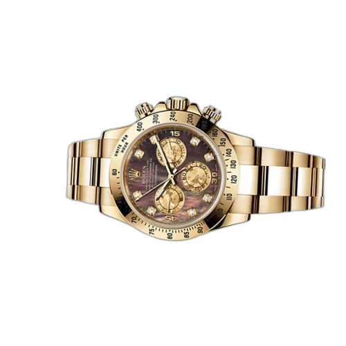 Daytona Yellow Gold Black Mother of Pearl Diamonds