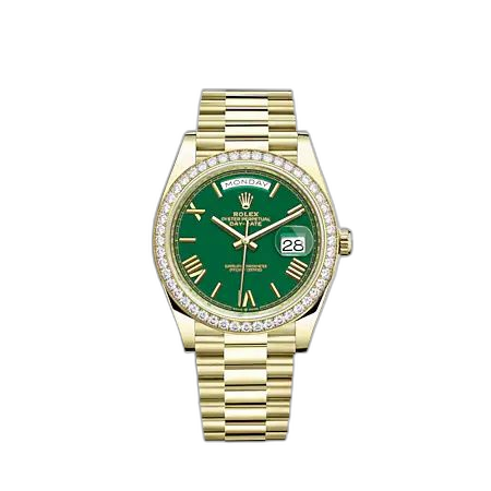 Day-Date 40 Yellow Gold - Diamond / Green - Roman