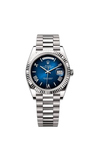 Day-Date 40 White Gold / Blue Ombré