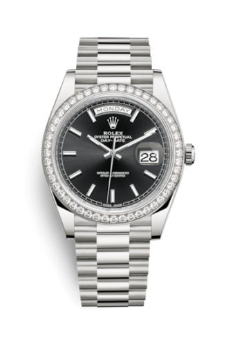 Day-Date 40 White Gold - Diamond / Black