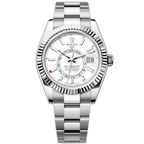 Sky-Dweller Stainless Steel - White Gold / White / Oyster