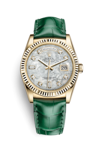 Day-Date 36 Yellow Gold / Strap / MOP Diamonds