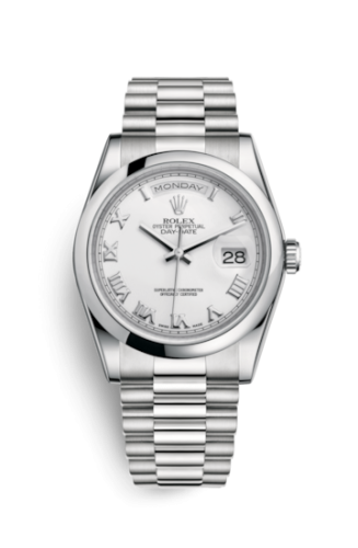 Day-Date 36 Platinum Domed / President / White Roman