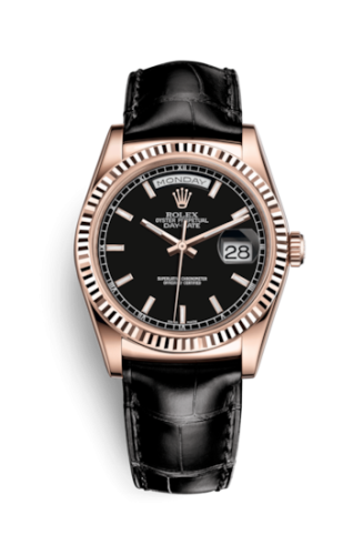 Day-Date 36 Everose / Strap / Black