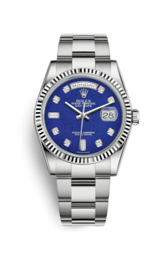 Day-Date 36 White Gold Fluted / Oyster / Lapis Lazuli