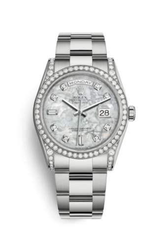 Day-Date 36 White Gold Diamonds / Oyster / MOP