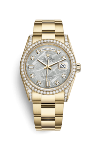 Day-Date 36 Yellow Gold Diamonds / Oyster / Meteorite