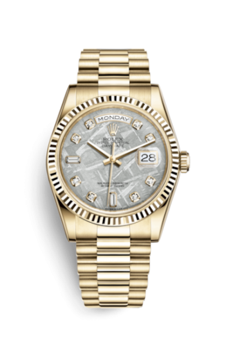 Day-Date 36 Yellow Gold Fluted / President / Meteorite