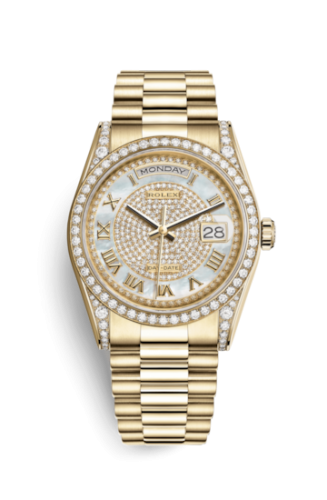 Day-Date 36 Yellow Gold Diamonds / President / Paved Roman