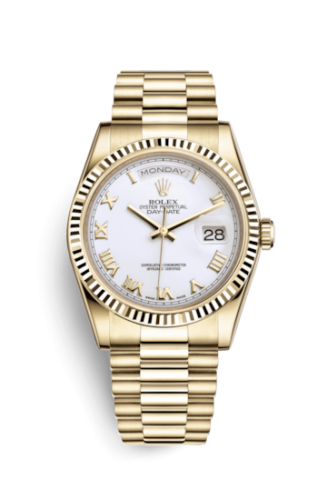 Day-Date 36 Yellow Gold / President / White Roman