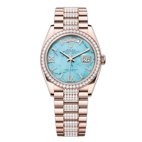 Day-Date 36 Everose Gold - Diamond / Turquoise / President - Diamond
