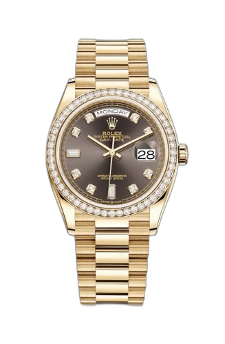 Day-Date 36 Yellow Gold / Diamond / Dark Grey-Diamond / President
