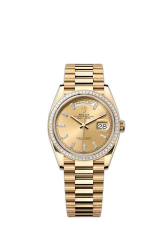 Day-Date 36 Yellow Gold - Baguette / Champagne - Baguette / President