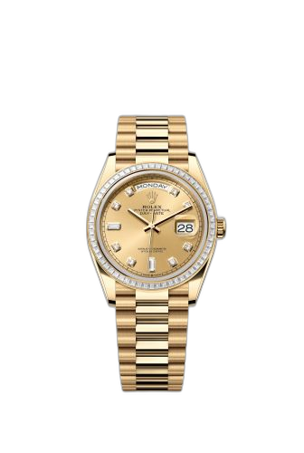 Day-Date 36 Yellow Gold - Baguette / Champagne - Diamond / President