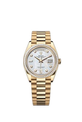 Day-Date 36 Yellow Gold - Baguette / MOP - Diamond / President
